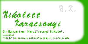 nikolett karacsonyi business card